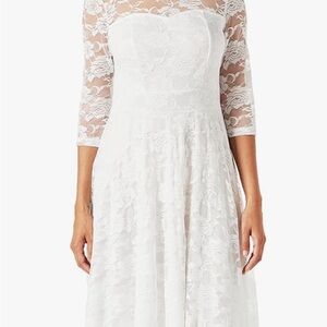 Jasambac white lace dress formal, cocktail, wedding guest extra large